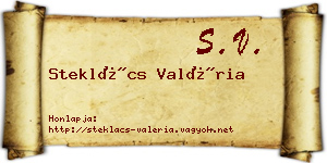 Steklács Valéria névjegykártya