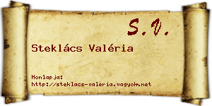 Steklács Valéria névjegykártya