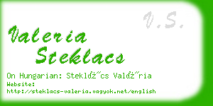 valeria steklacs business card